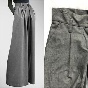 Limited High Waisted Wide Leg Gray Trousers